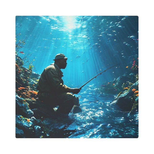 オクトリア16X16インチスクエアメタルウォールアート0030219 メタルプリント (正面)