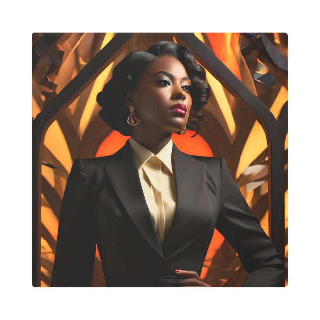 オクトリア16X16インチスクエアメタルウォールアート0030420 メタルプリント (正面)