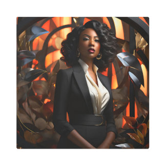 オクトリア16X16インチスクエアメタルウォールアート0030422 メタルプリント