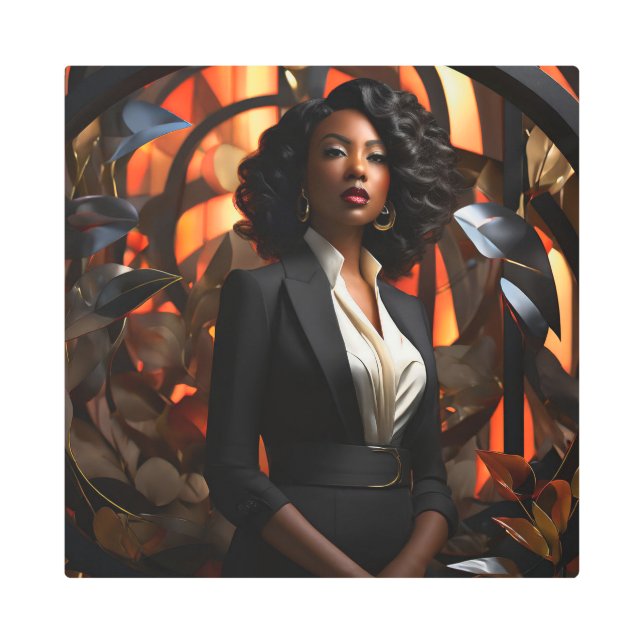 オクトリア16X16インチスクエアメタルウォールアート0030422 メタルプリント (正面)