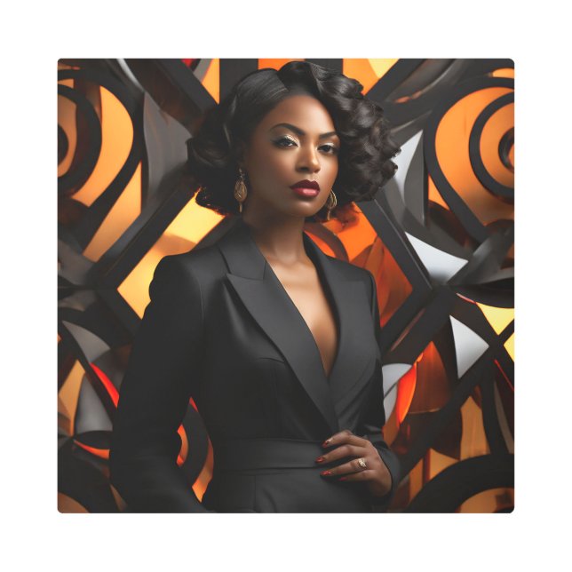 オクトリア16X16インチスクエアメタルウォールアート0030423 メタルプリント (正面)