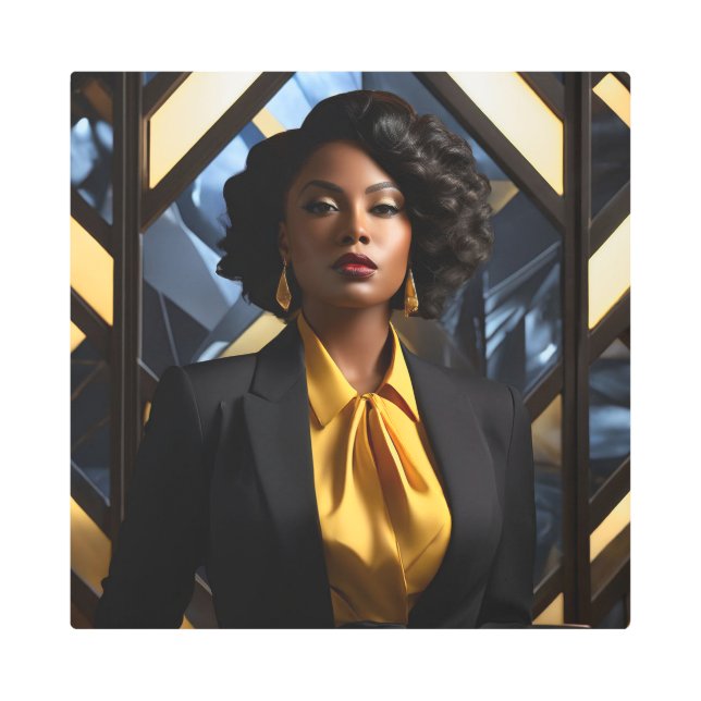 オクトリア16X16インチスクエアメタルウォールアート0030425 メタルプリント (正面)