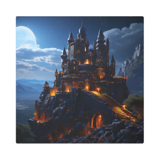 オクトリア16X16インチスクエアメタルウォールアート0030428 メタルプリント