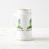 オクトーバーフェストおもしろいキャットマンガフェスティバルアート ビールジョッキ (正面左)