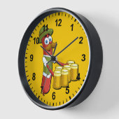オクトーバーフェストおもしろいドイツソーセージ 壁時計 (傾斜)