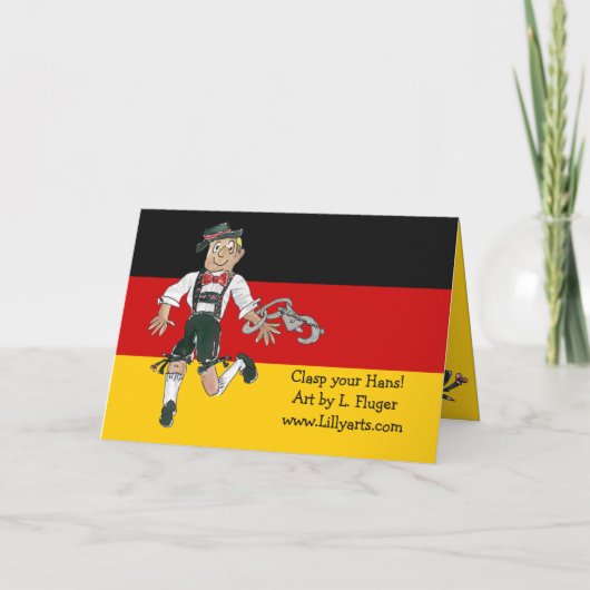 オクトーバーフェストおもしろい漫画招待状カード 招待状 (裏面)