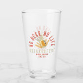 オクトーバーフェストおもしろいNo Beer No Life タンブラーグラス (裏面)