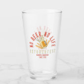 オクトーバーフェストおもしろいNo Beer No Life タンブラーグラス (正面)