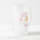 オクトーバーフェストおもしろいNo Beer No Life フロストグラスビールジョッキ (正面右)