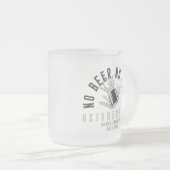 オクトーバーフェストおもしろいNo Beer No Life フロストグラスマグカップ (正面右)
