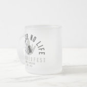 オクトーバーフェストおもしろいNo Beer No Life フロストグラスマグカップ (正面左)
