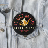 オクトーバーフェストおもしろいNo Beer No Life 缶バッジ (インサイチュ)