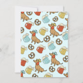 オクトーバーフェストお洒落手描きブライダルシャワー 招待状 (裏面)