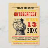 オクトーバーフェストお祝いパーティの招待状 招待状 (正面/裏面)