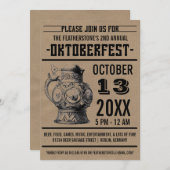 オクトーバーフェストお祝いパーティの招待状 招待状 (正面/裏面)