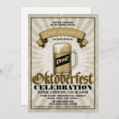 オクトーバーフェストお祝いパーティの招待状 招待状 (正面/裏面)