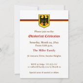 オクトーバーフェストお祝い 招待状 (裏面)