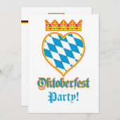 オクトーバーフェストお祝い 招待状 (正面/裏面)