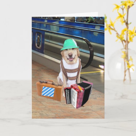 オクトーバーフェストですばらしいひとときを過ごして下さい! カード (黄色い花)