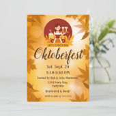 オクトーバーフェストとソーセージ付き女性 招待状 (スタンド正面)