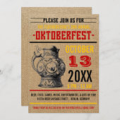 オクトーバーフェストのお祝いのパーティの招待状 招待状 (正面/裏面)