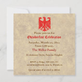 オクトーバーフェストのお祝い 招待状 (裏面)