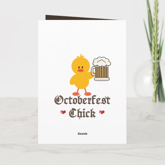 オクトーバーフェストのひよこの挨拶状 カード (裏面)