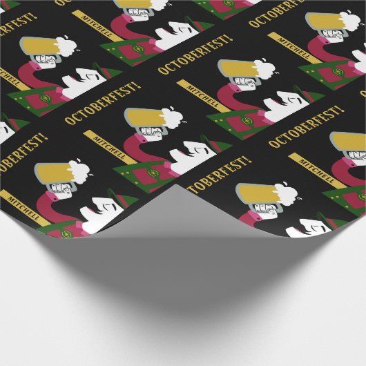 オクトーバーフェストのカスタムな文字の包装紙 ラッピングペーパー (角)