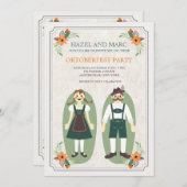 オクトーバーフェストのカップルの招待状 招待状 (正面/裏面)