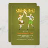 オクトーバーフェストのカップルの招待状 招待状 (正面/裏面)