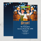 オクトーバーフェストのサーバー招待状 招待状 (正面/裏面)