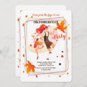 オクトーバーフェストのダンサーの招待状 招待状 (正面/裏面)