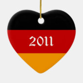オクトーバーフェストのハート セラミックオーナメント (裏面)