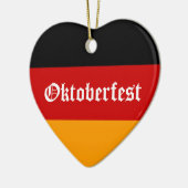オクトーバーフェストのハート セラミックオーナメント (左)