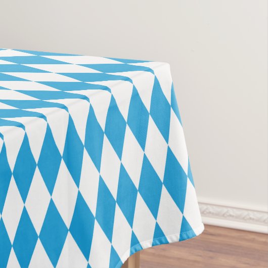 オクトーバーフェストのバイエルンの青および白媒体パターン テーブルクロス (インサイチュ)