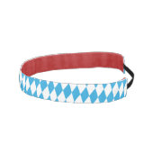 オクトーバーフェストのバイエルン青そして白く大きい対角線 アスレチックヘッドバンド (右)