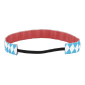 オクトーバーフェストのバイエルン青そして白く大きい対角線 アスレチックヘッドバンド (裏面)