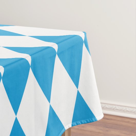 オクトーバーフェストのバイエルン青そして白く大きい対角線 テーブルクロス (インサイチュ)
