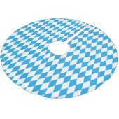 オクトーバーフェストのバイエルン青そして白く大きい対角線 ブラッシュドポリエステルツリースカート (アングル)