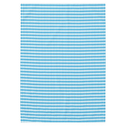 オクトーバーフェストのバイエルン青そして白く小さい対角線 テーブルクロス (正面)