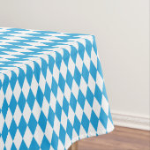 オクトーバーフェストのバイエルン青そして白く小さい対角線 テーブルクロス (インサイチュ)