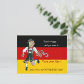 オクトーバーフェストのパーティの招待状の郵便はがき インビテーションポストカード (スタンド正面)