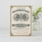 オクトーバーフェストのパーティの招待状|のヴィンテージのレトロ 招待状 (スタンド正面)