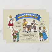 オクトーバーフェストのパーティの招待状 招待状 (正面/裏面)