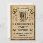 オクトーバーフェストのパーティの招待状 招待状 (正面)