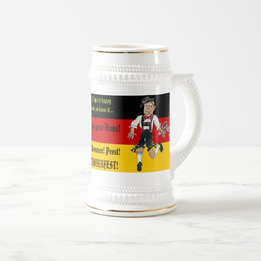 オクトーバーフェストのパーティードイツビールのジョッキステイン ビールジョッキ (正面右)