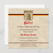 オクトーバーフェストのパーティー 招待状 (正面/裏面)