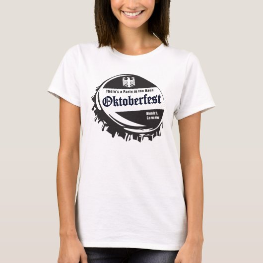 オクトーバーフェストのビンの王冠 Tシャツ (正面)