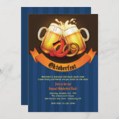 オクトーバーフェストのビールのジョッキの招待状 招待状 (正面/裏面)