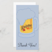 オクトーバーフェストのビールのジョッキ サンキューカード (正面/裏面)